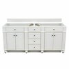 James Martin Vanities Bristol 72in Double Vanity Cabinet, Bright White 157-V72-BW